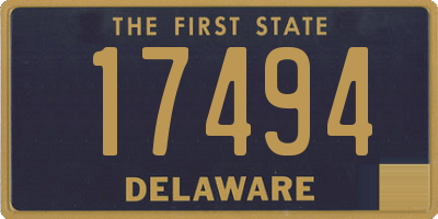 DE license plate 17494