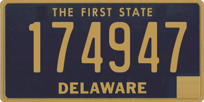 DE license plate 174947
