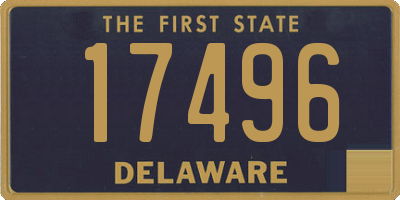 DE license plate 17496