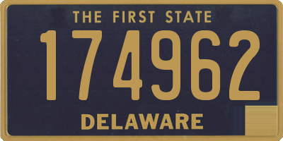 DE license plate 174962