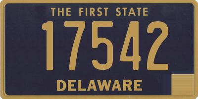 DE license plate 17542