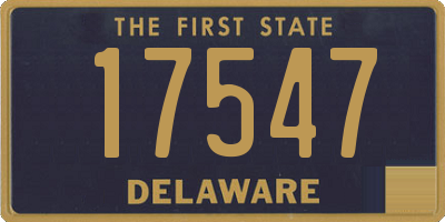 DE license plate 17547