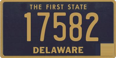 DE license plate 17582