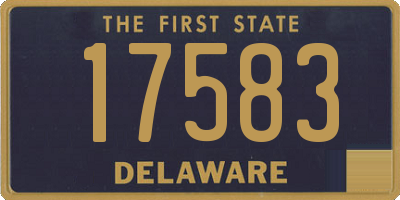 DE license plate 17583