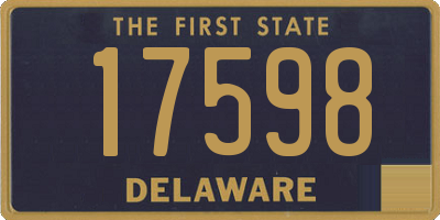 DE license plate 17598