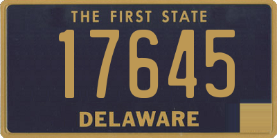 DE license plate 17645