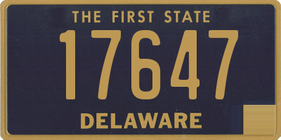 DE license plate 17647