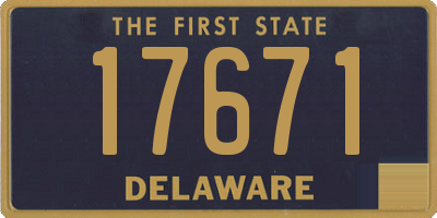 DE license plate 17671