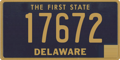 DE license plate 17672