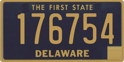 DE license plate 176754