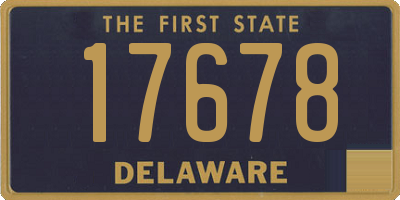 DE license plate 17678