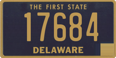 DE license plate 17684