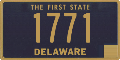 DE license plate 1771
