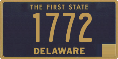 DE license plate 1772