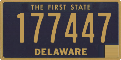 DE license plate 177447