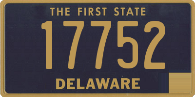 DE license plate 17752