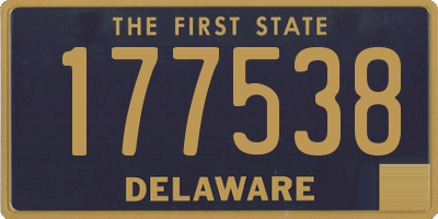 DE license plate 177538