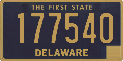 DE license plate 177540