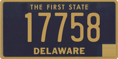 DE license plate 17758