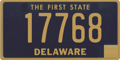 DE license plate 17768