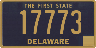 DE license plate 17773