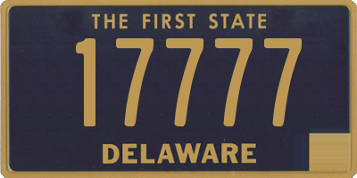 DE license plate 17777