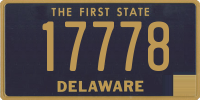 DE license plate 17778