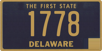 DE license plate 1778