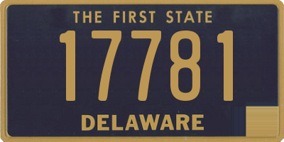 DE license plate 17781