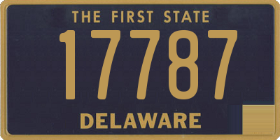 DE license plate 17787