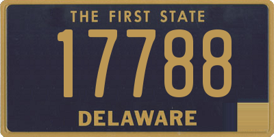 DE license plate 17788