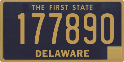 DE license plate 177890