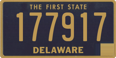 DE license plate 177917