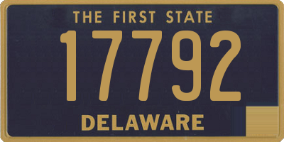 DE license plate 17792