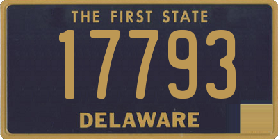 DE license plate 17793