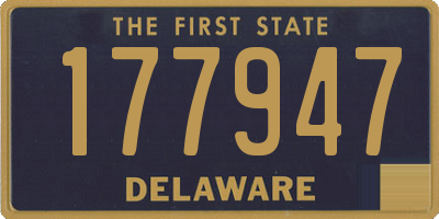 DE license plate 177947