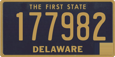DE license plate 177982