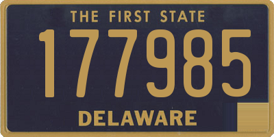 DE license plate 177985