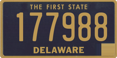 DE license plate 177988