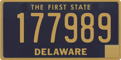 DE license plate 177989