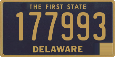 DE license plate 177993