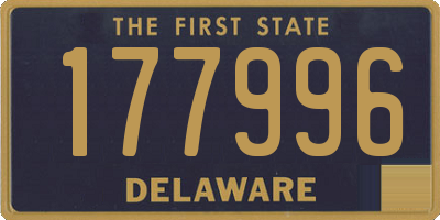 DE license plate 177996