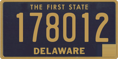 DE license plate 178012