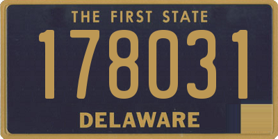 DE license plate 178031