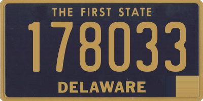 DE license plate 178033