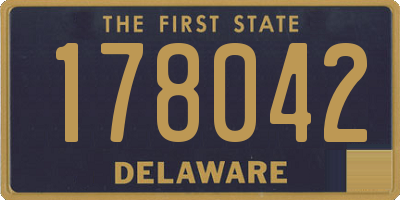 DE license plate 178042