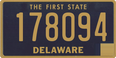 DE license plate 178094