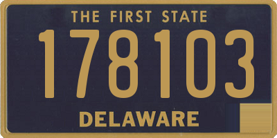 DE license plate 178103