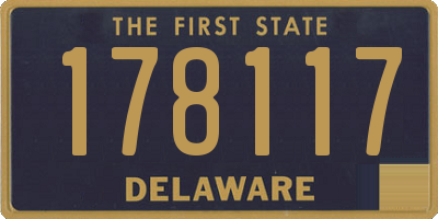 DE license plate 178117