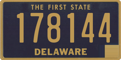 DE license plate 178144